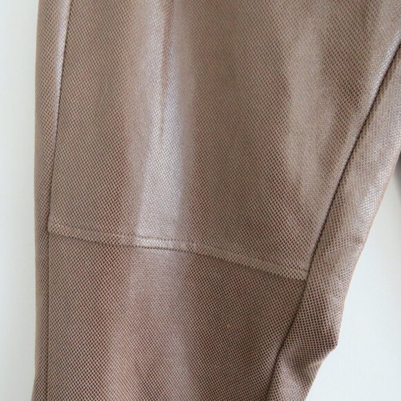 ANIA SCHIERHOLT Tan Brown Faux Leather Pants - Size US 32 - Picture 5 of 14